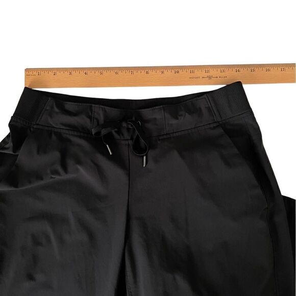 Athleta Black Drawstring Stretch Waist Athleisure Pants Size 6 - Picture 6 of 16